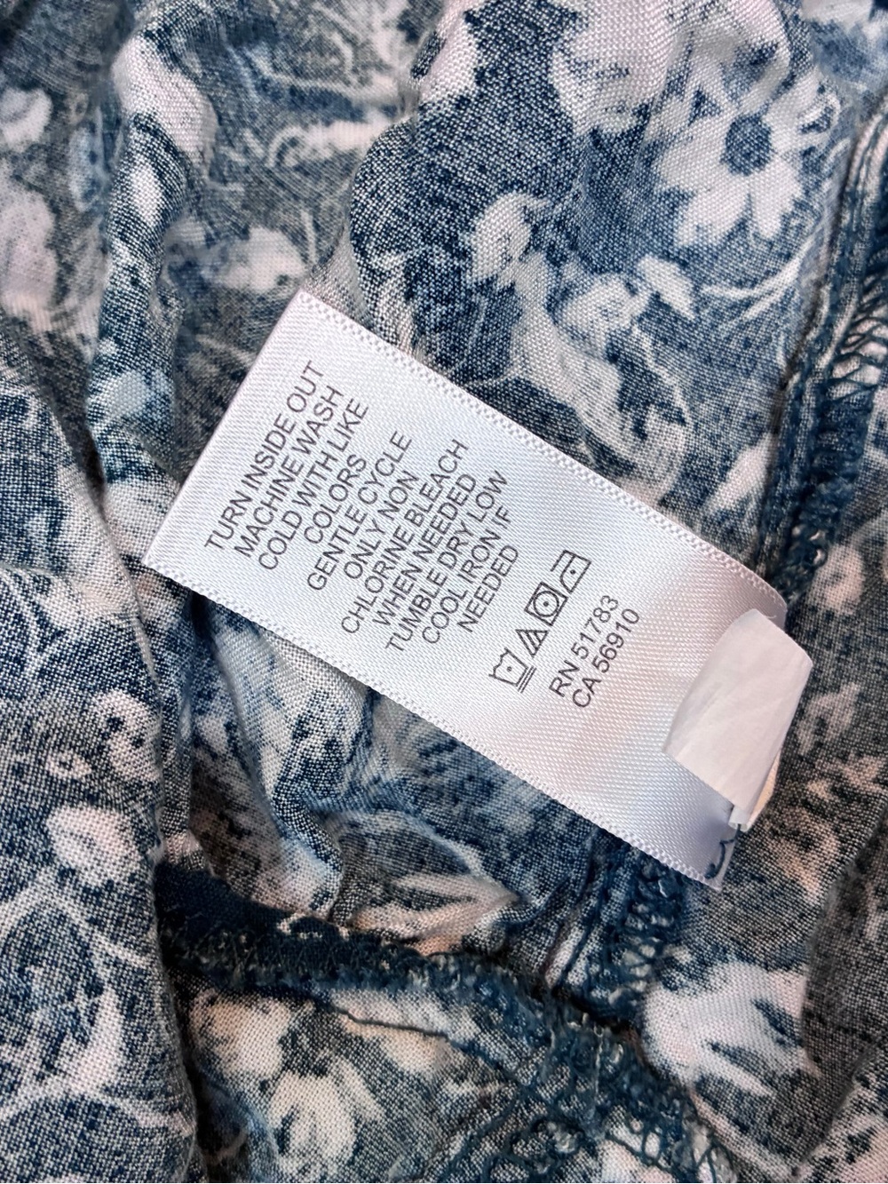 Women’s Blue Floral Strappy V-Neck Mini Dress - Picture 6 of 8